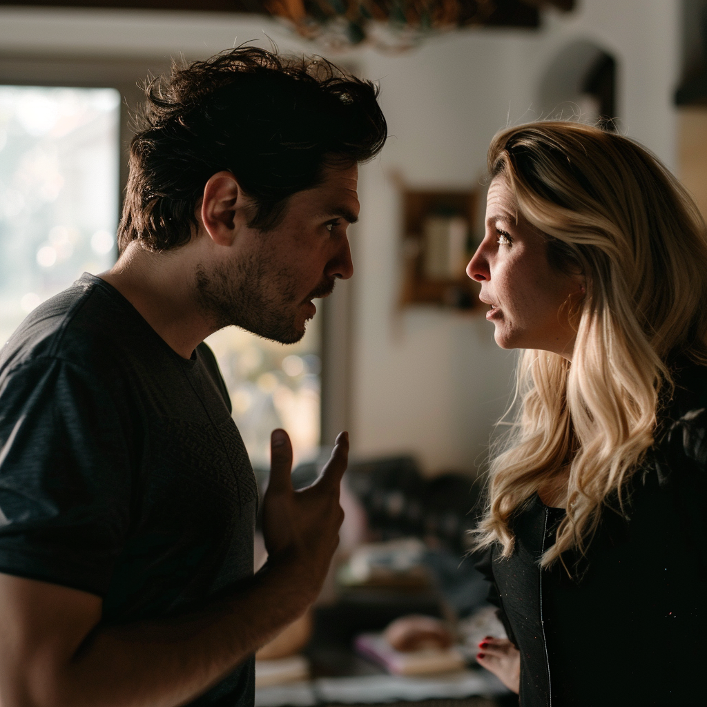 Man and woman arguing in the kitchen | Source: Midjourney