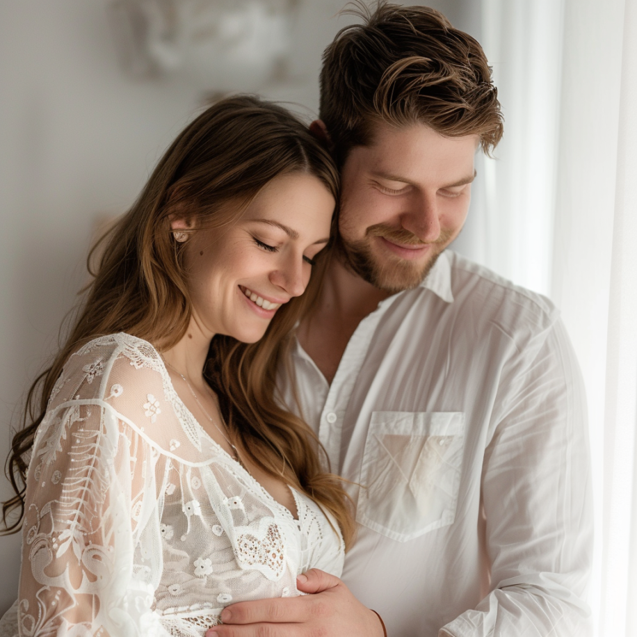 A happy pregnant couple | Source: Midjourney