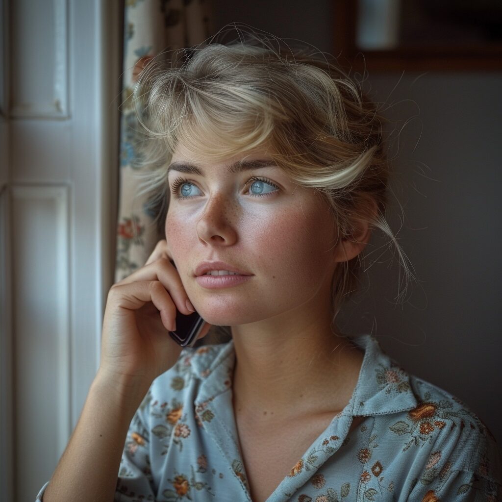 Elaine talks on the phone | Source: Midjourney