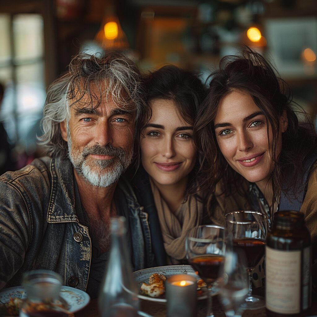 The three having a dinner together | Source: Midjourney