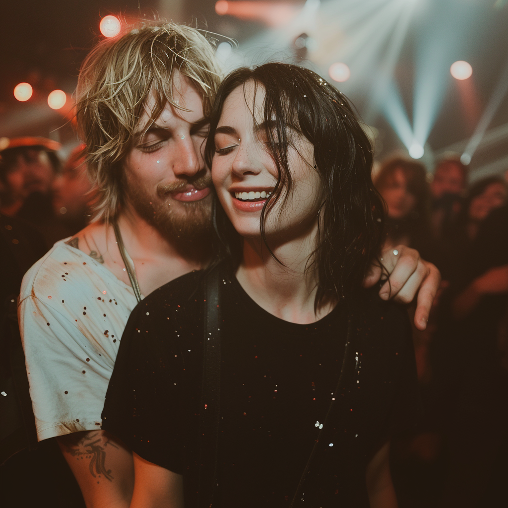Sam and Jackie at a concert | Source: Midjourney