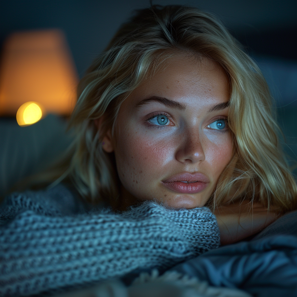 Lily lies sleepless | Source: Midjourney
