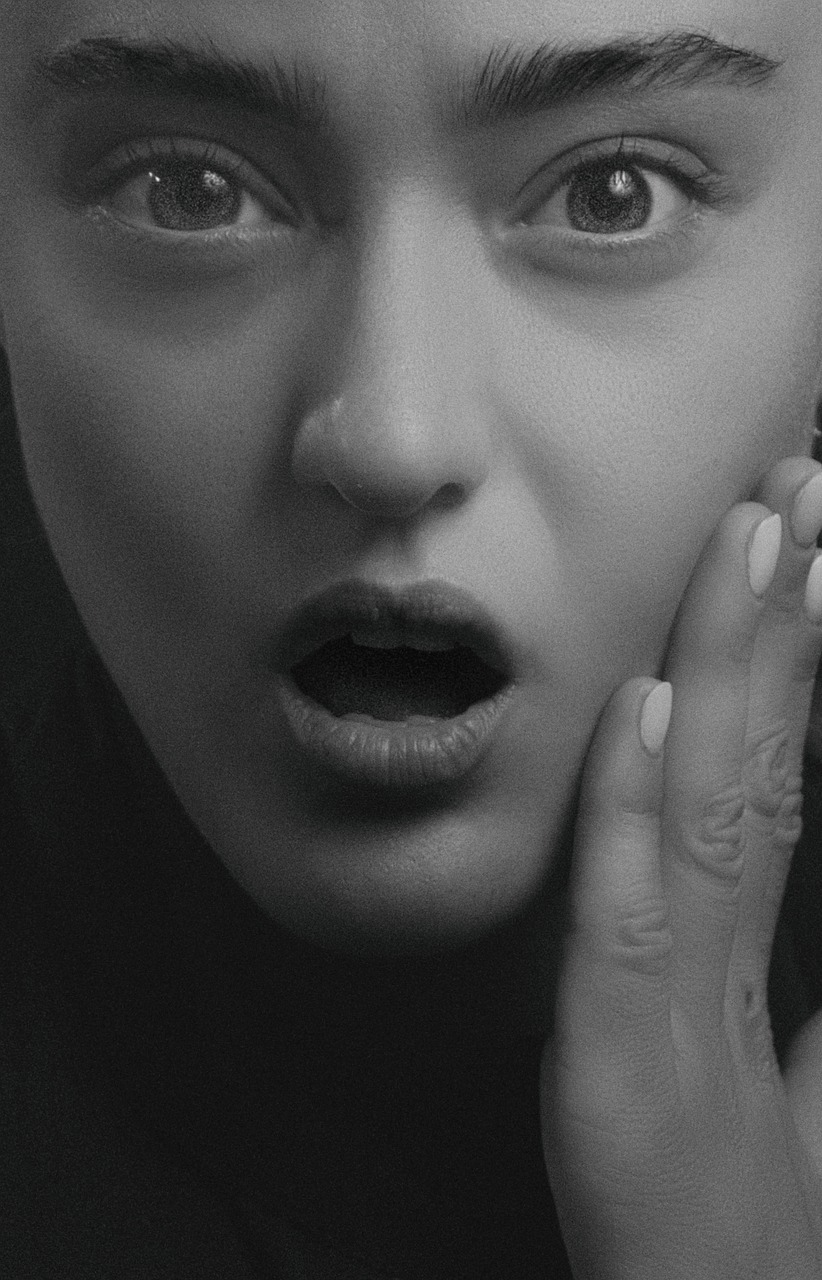 A close-up of a woman