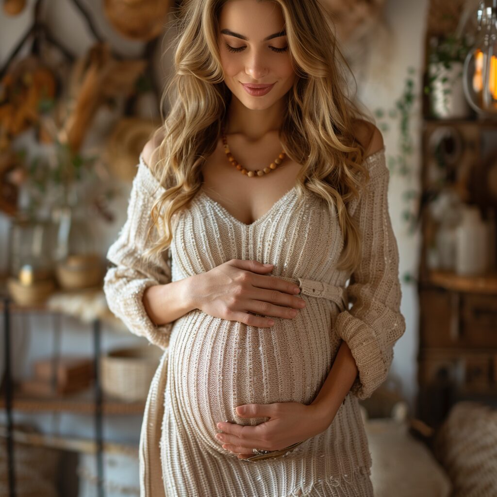 Lily awaits her baby | Source: Midjourney