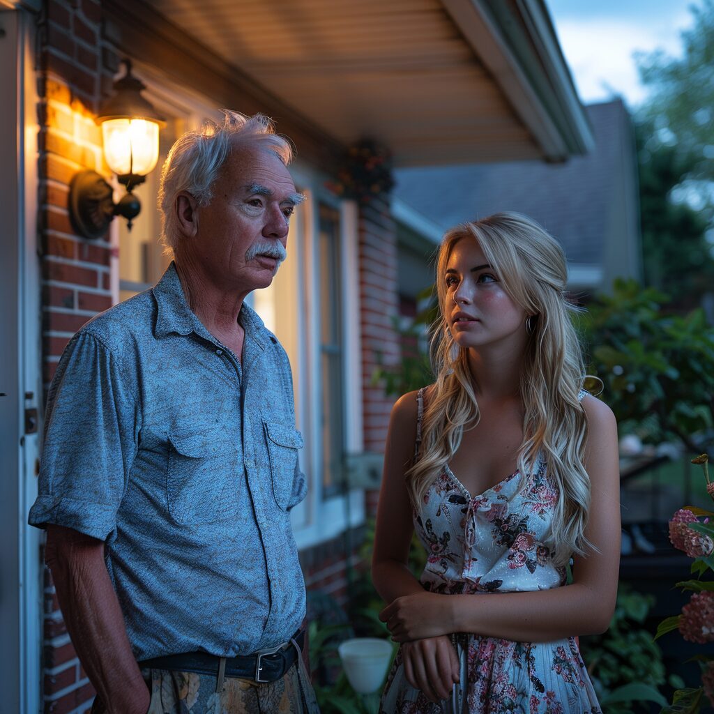 Lily and her father-in-law | Source: Midjourney