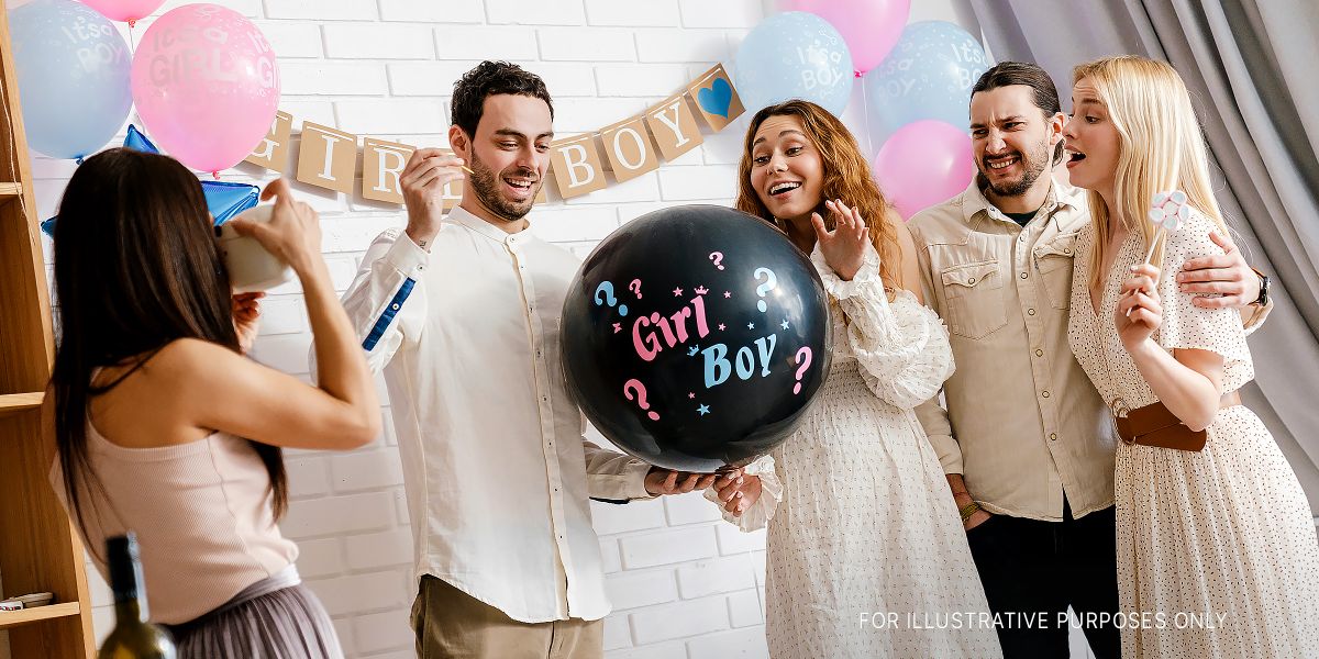 He Made Us Wear White for This Gender Reveal - Disbelief